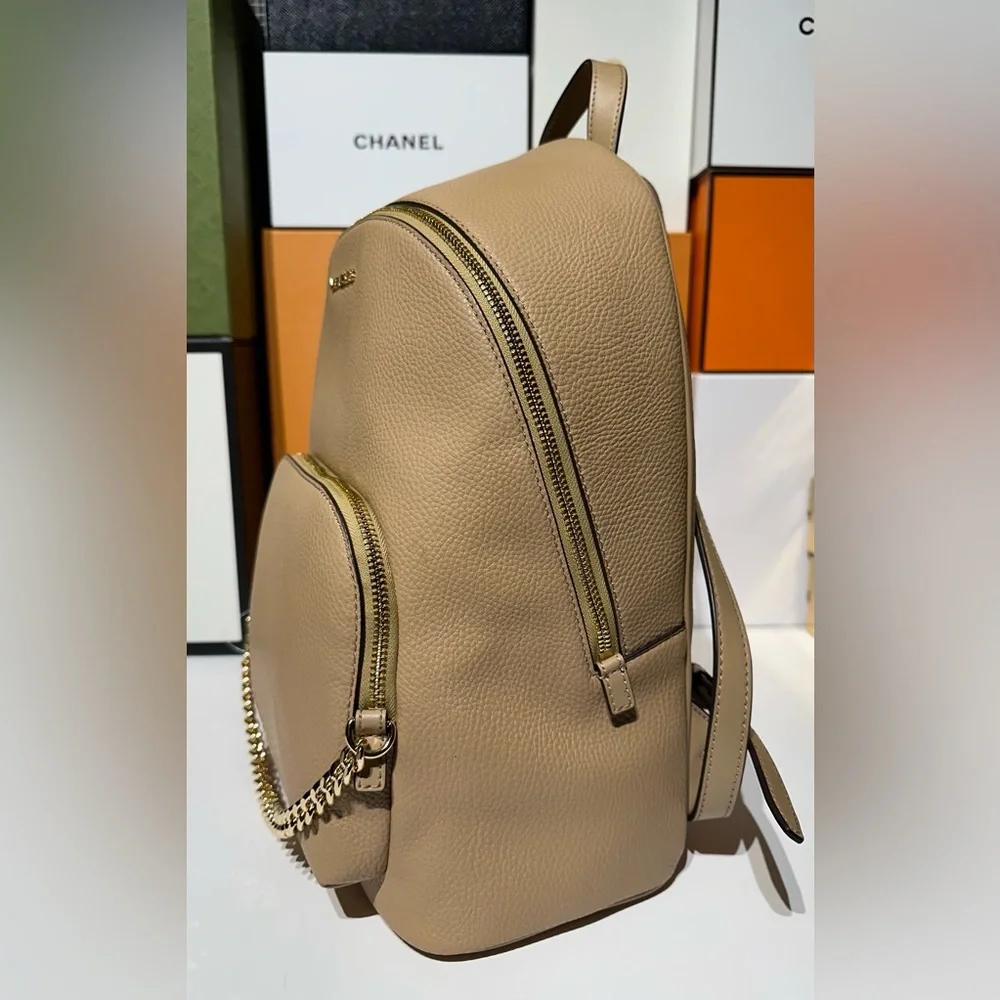 🆕MICHAEL KORS JET SET MD W/chain Non-leather Vegan Material